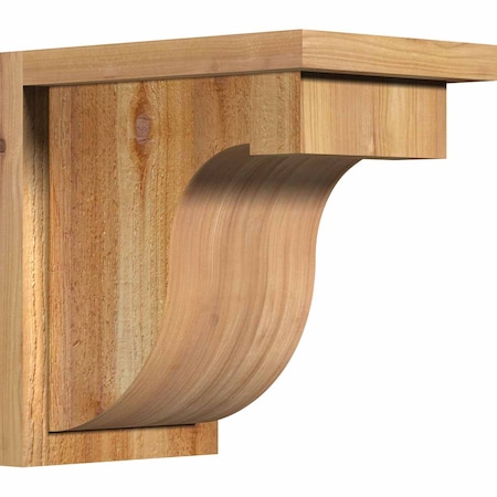 Ekena Millwork Del Monte Rough Sawn Corbel w/Backplate, Western Red Cedar, 8"W x 12"D x 12"H COR08X12X12DEL01RWR